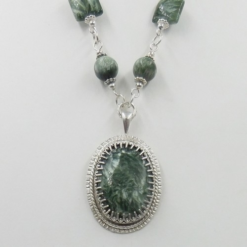 Click to view detail for DKC-1173 Pendant Seraphinite & Sterling Silver $300